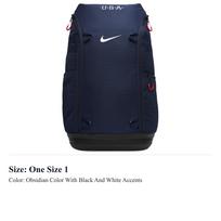 Nike Usa Elite Easyon 31L Backpack Obsidian/Black/White FZ6371-451 One Size 1 balta
