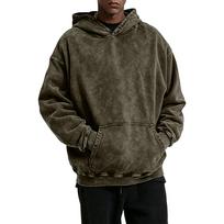 Men's Vintage Cotton Hoodie with Pockets - Casual Comfortable Pullover Sweatshirt for Everyday Wear L gray