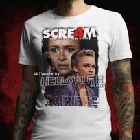 Scream 4 Movie T-shirt. Kirby - Hayden Panettiere. Men's & Women's all sizes. 140 gray
