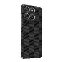 Magnetic Case For Motorola Edge 60 Pro Case For Magsafe Embossed Carbon Fiber Striped Pattern PC Hard Cover For Moto Edge 60Pro Motorola Edge 60 Pro black