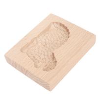 Drožinėtas medinis meduolių formelė sausainių šokolado presas pjaustyklė 3D kepimo avies štampas forma beige
