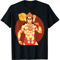 Hindu God Hanuman Monkey Deity of Wisdom Hinduism Mythology T-Shirt S juoda