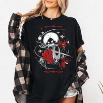2026 Hollow Knight Silksong Shirt_ Gothic Indie Game Hornet Indie Game Graphic Tee Gothic Aesthetic Gaming Tee Hip Hop Streetwear Oversized Tshirt 4XL black