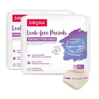 Sirona Disposable Period Panty for Girls & Women | M-L | Pack of 20| 360° Coverage for Stress Free Periods | Leakage Protection for Heavy Flow | gray