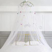 Princesės Vėjo Nemontuojamas Kupolas Sulankstomas Tinklelis Nuo Uodų Lova Lubų Užuolaida Verpalai 60*250*1250cm white
