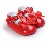 PU Leather Baby Shoes Baby Girl Princess Crib Shoes Color Solid Cute First Walkers Kids 6-12m juoda