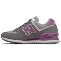 New Balance Nb 574 Color Block Fabric Synthetic Leather Low Top Marathon Running Shoes Women sneaker Purple Gray WL574LDB 37 gray