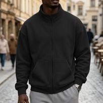 Men's Casual Long Sleeve Hooded Sweatshirt with Multiple Pockets M juoda
