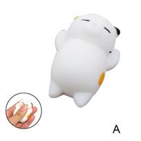 Soft Squishy Toy Stress Relief Squeeze Ball Stress Relief Toy Fun Gift Cute Mini Cat Squishies Kawaii Squeeze Toy white