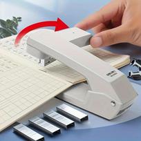 25 sheets 360° Rotating Desktop Stapler, Manual Operation, Multifunctional Office Supplies, White, Staples Up to 25 Sheets gray