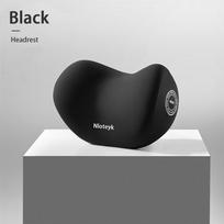 Car Headrest Pillow Lumbar Support Memory Foam Neck Pillow Waist Support Removable Washable Backrest Universal Vehicle Cushion black