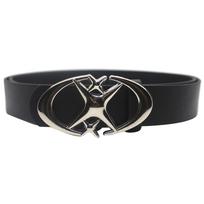 Y2k Style PULeather Belt with Cross Metal Buckle Trendy Waistband for Jeans and Pants juoda