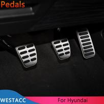 Car Pedals Gas Brake Clutch Pedal Cover for Hyundai Elantra Accent I30 IONIQ Veloster Encino Kona Venue IX35 LAFESTA AT black