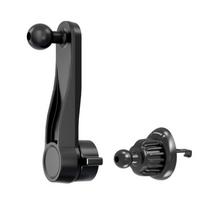 Adjustable Car Outlet Phone Mount With 17mm Ball Joint & Extendable Hook Air Vent Clip for Power Transfer Stands 1 black