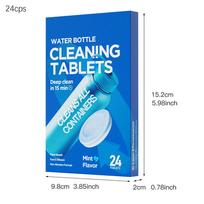 Water Bottle Cleaning Tablets Scale Cleaning Effervescent Tablets Decontamination Descaling Kettle Cleaning Kitchen Cleaner Jasmine blue