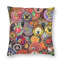 Northern Soul Memories Pillowcase Polyester Linen Velvet Creative Zip Decorative Pillow Case Bed Cushion Cover Peach skin 18*18(CM)-1Pcs