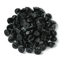 100Pcs Black Rubber Pin Backs For Tie Tack Lapel Holder Clasp Cap Keepers Brooch Badge Jewelry Making Supplies Accessories black