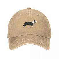 Cardigan Welsh Corgi  Baseball Cap Cotton Adjustable Unisex Casual Outdoor Fashion Hat One Size beige
