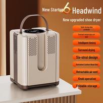 Smart Six-Arm Telescopic Shoe Dryer with Automatic Timer & Constant Temperature Dehumidification China Standard black