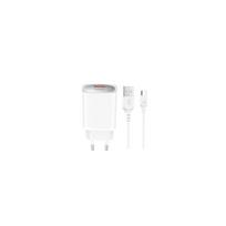 XO sieninis įkroviklis CE19 QC 18W 1x USB, baltas + USB-C laidas