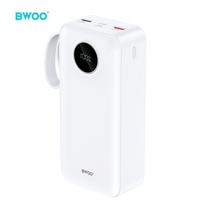 BWOO 22,5W 30000 mAh išorinė baterija su LCD ekranu, balta