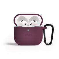 Etteri silikoninis dėklas, skirtas AirPods 4, tamsios vyšninės spalvos