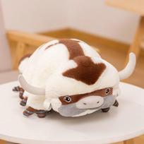 Non-Toxic Anime Avatar The Last Airbender Appa Plush Toy Soft Stuffed Animal Momo Gift For Kids Children'S Fandom Collectible white