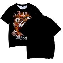 Hollow Knight Silksong Women Men's T-shirts Anime Printed O-Neck Oversized Short Sleeves Fashion Mens Hollow Knight Clothing Streetwear XS brown