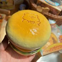 Slow Rising Capybara Hamburger Stress Relief Soft Rebound Hand Relaxing Gift Present Lightweight Portable Cake Simulation Gift Present yellow