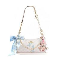 COACH shoulder bag [Customized bag] Teri 25 brand micro-label detachable strap bow silk scarf extension chain printed Heart leisurely basic style balta