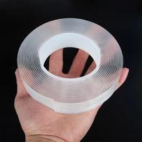 Power Tape Super Strong dvipusė juosta Itin stipri lipni neslystanti juosta vandeniui atspari skaidri juosta virtuvės vonios kambariui 1M*1cm skaidri