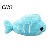 Plush Fish Catnip Toy Cat with Soft Chew Crinkle Bright Color Stuffed for Cats Indoor Kittens Teething Hunting Instinct Colorful Toys mėlyna