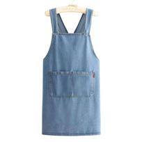 Fashion Cross Strap Style Apron Can Wipe Hands Sleeveless Cooking Baking Bibs Cooking Apron Unisex šviesiai mėlyna spalva