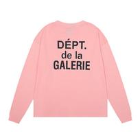 23S Cross-border European and American trendy brands Gallery Dept Alphabet Slogan Pocket Men's and Women's High Street Long Sleeve T-Shirt Bottom S rožinė