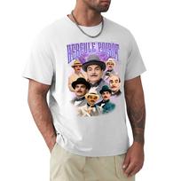 Bootleg 90S RETRO STYLE HERCULE POIROT RAP TShirt Trend Art Print TShirt S gray