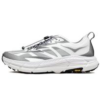 HOKA ONE ONE Mafate Speed 4 Breathable Slip Resistant Cushioning Low top Outdoor Shoes Unisex White Black 1168971-WBLC 38 balta