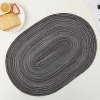 Oval Heat Resistant Pad Hand-woven Pot Mat Creative Braided Table Place Mats  for Dining Table mėlyna