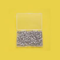 120Pcs Mini Safety Pins with Clear Case 19mm Metal Safety Pins Set for Clothes Sewing Jewelry DIY Plush Toy Garment Hang Tag gray