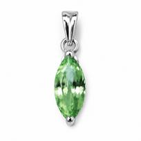 Natural Green Peridot Gem 925 Sterling Silver 13 Ct Marquise Pendant 12 mm Approx. žalia