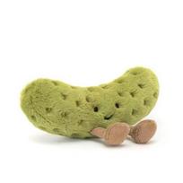 15-26cm Amuseable agurkas Linksmas marinuotas agurkas Žaliosios pupelės Pliušinis žaislas Minkšta komforto lėlė Namų stalo dekoracijos Festivalio dovana 26cm beige