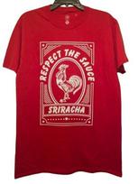 New Sriracha Respect the Sauce Adult Medium Hot Sauce Ramen Foodie T-shirt L