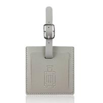 PU Leather Square Luggage Tag with Privacy Flap Suitcase Label Baggage Boarding Bag Tag Name ID Card for Identification pilka