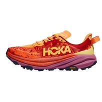 HOKA ONE ONE Comfortable Soft Slip-Resistant Durable Lightweight Low-Top Trail Running Shoes Women sneaker Red Orange 1147832-SRBT 39 red