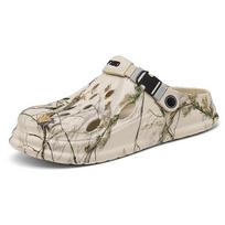Mens Sandals Garden Shoes Soft Rubber Clogs Zuecos Hombre Cholas Barefoot Slippers Beach Water Shoes Man Summer Hot Sale 40 chaki