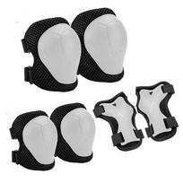Yibei Children's 6-Piece Roller Skating Protective Gear Set white