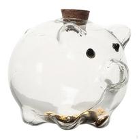 Vaikų;s Taupyklė, Skaidraus Stiklo Laikymo Dėžutė, Dekoratyvinis Indas, Funkcija, Tinka Clear 5x6cm gray