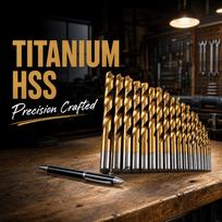 19pcs Titanium Coated Twist Drill Bit Set Roll-Forged HSS 4241 High Speed Steel Drill Bits Anti-Rust Gold Finish 1-10mm ruda