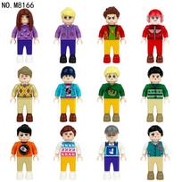 Professional Minifigures M8166 Urban Children Assemble Small Particle Building Block Toys Student Racing