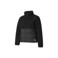 PUMA Sherpa Hybrid Velvet Jackets Women's Black Stand Collar Moderate 585522-01 M juoda