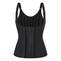 Matte Latex 25 Steel Bone Waist Trainer Corset Slimming Body Shaper Vest S juoda